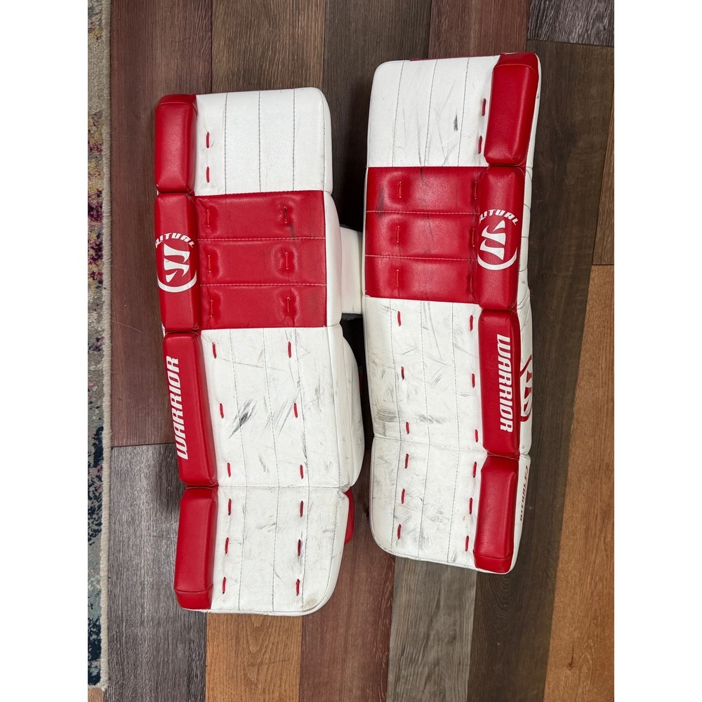 Warrior Ritual G3 Classic Jr Goalie Leg Pads 26+1 Red White Ice Hockey Gear